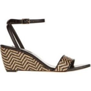 Ann Taylor myriem woven straw wedge